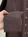 Cemay Boydan Çift Çıtçıtlı Yırtmaçlu Uzun Tunik-GS688 Kahve