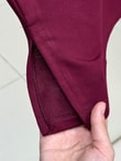 Cemşah Papatya Nakışlı Yazılı Yırtmaçlı Bluz-SS13157 Bordo