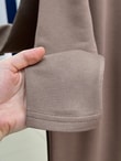 Cemşah Papatya Nakışlı Yazılı Yırtmaçlı Bluz-SS13157 Sütlü Kahve