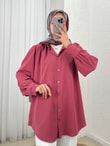 Çilay Uzun Jessica Gömlek-HK011 Gül Kurusu