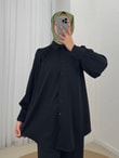 Çilay Uzun Jessica Gömlek-HK011 Siyah