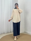 Çilay Uzun Jessica Gömlek-HK011 Taş