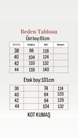 Çimen Yakası Bağlamalı Eteği Parçalı Kot Takım-ML2132 Kot Rengi