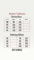 Çimen Yakası Bağlamalı Eteği Parçalı Kot Takım-ML2132 Kot Rengi