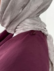 Cıvıl Şallı Ceketli Pantolonlu Modal Takım-MF258 Bordo