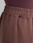 Dalga Altı Piliseli Taşlı Pantolonlu Takım-MF1893 Kahve