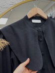 Deniz Beli Lastikli Bebe Yaka Etekli Takım-MF584 Siyah