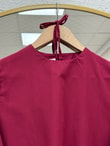 Dilsu Geniş Kol Altı Asimetrik Bluz-SS13188 Bordo