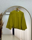 Dilsu Geniş Kol Altı Asimetrik Bluz-SS13188 Yağ Yeşili