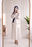 Dilsu Geniş Kol Altı Asimetrik Bluz-SS13188 Beyaz