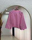 Dilsu Geniş Kol Altı Asimetrik Bluz-SS13188 Pembe