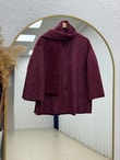 Eada Şallı Ceket-BN4542 Bordo