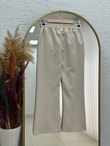 Elanur Çımalı İspanyol Paça Pantolon-MT4722 Taş