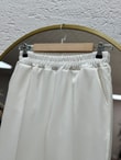 Elanur Çımalı İspanyol Paça Pantolon-MT4722 Beyaz