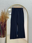 Elanur Çımalı İspanyol Paça Pantolon-MT4722 Lacivert