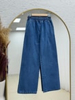 Elifnur Bebe Yaka Pantolonlu Kot Takım-LS5424 Mavi