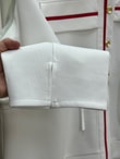 Elvira Gold Düğmeli Şerit Detaylı Pantolonlu Takım-PN3271 Beyaz