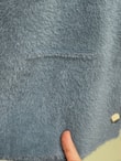 Enuna Gold Düğmeli Angora Yelek-KR5028 Antrasit