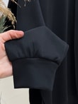 Evrenay Önü Ve Kolu Dikişli Altı Oval Pantolonlu Takım-MF1879 Siyah
