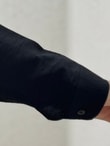 Evsa Oversize Ense Düğmeli Gömlek-NA689 Siyah