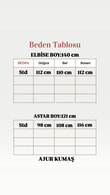 Eylem Ajurlu Kare Elbise-SA70336 Taş