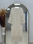 Eylem Ajurlu Kare Elbise-SA70336 Taş