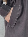 Fazilet Çift Cepli Bolerolu Beli Sıkmalı Pantolonlu Takım-EU3194 Aci Kahve