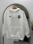 Fenerbahçe Logolu Üç İp Kapşonlu Sweat-CI1523 Beyaz