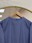 Ferhan Çizgili Altı Asimetrik Bluz-SS13202 Lacivert