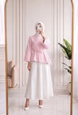 Ferhan Çizgili Altı Asimetrik Bluz-SS13202 Pembe