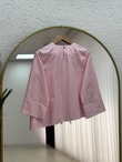 Ferhan Çizgili Altı Asimetrik Bluz-SS13202 Pembe
