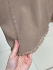 Feyona Altı Püsküllü Gabardin Etek-MA4281 Vizon
