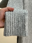 Fionelle Kolu Fitilli Kemerli Triko Elbise-KR5057 Gri