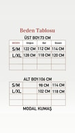 Firdevs Önü Fermuarlı Çift Cepli Modal Pantolonlu Takım-BN8696 Siyah