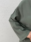 Güldan Yandan Sıkmalı Pileli Elbise-EN814 Haki