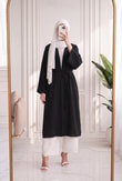 Gülfeza Uzun Çilek Kimono-AS2456 Siyah
