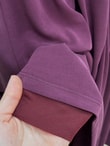 Gülpare Kanguru Cepli Sıkmalı Süprem Etekli Takım-NL986 Mürdüm