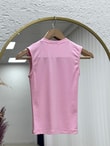 Güzin Sıfır Kol Düz Badi-CI8597 Pembe