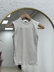 Güzin Sıfır Kol Düz Badi-CI8597 Taş