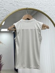 Güzin Sıfır Kol Düz Badi-CI8597 Taş