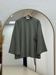 Habibe Yandan Bağlamalı Tunik-NA918 Haki