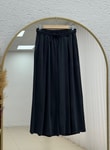 Hanzade İpli Pike Etek Pantolon-BY5050 Siyah
