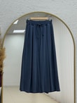 Hanzade İpli Pike Etek Pantolon-BY5050 Lacivert