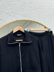 Hazal Beli Tünelli Fermuarlı Pantolonlu Takım-TN032 Siyah