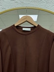 Hümayşah Arkası Bağlamalı Önü Dikişli Tunik-SS13261 Kahve