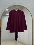 Hümayşah Arkası Bağlamalı Önü Dikişli Tunik-SS13261 Bordo