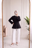 Hümayşah Arkası Bağlamalı Önü Dikişli Tunik-SS13261 Siyah