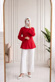 Hümayşah Arkası Bağlamalı Önü Dikişli Tunik-SS13261 Kırmızı