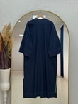 İlay Gold Düğmeli Kot Uzun Kimono-GS2485 Kot Rengi