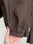 Işık Kolu Lastikli Önü Düğmeli Pantolonlu Takım-BN4401 Kahve